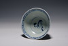 A CHINESE BLUE AND WHITE STEM CUP, CHINA,QING DYNASTY (1644-1911)