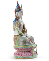 A CHINESE FAMILLE ROSE FIGUR OF AMITAYUS, CHINA, 20TH CENTURY