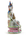 A CHINESE FAMILLE ROSE FIGURE OF AMITAYUS, 20TH CENTURY