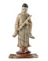 A CHINESE SOAPSTONE FIGURE OF AN IMMORTAL, CHINA, 19TH CENTURY