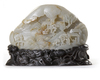A CHINESE WHITE AND RUSSET JADE MOUNTAIN, CHINA, 19TH-20TH CENTURY