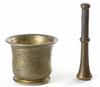 A MAMLUK BRONZE PESTLE AND MORTAR, EGYPT OR SYRIA, 16TH-17TH CENTURY