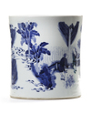 A CHINESE BLUE AND WHITE BRUSH POT, CHINA, 20TH CENTURY