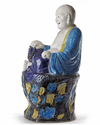 A CHINESE FAHUA GLAZED FIGURE OF BUDAI, CHINA, QING DYNASTY (1644-1911)