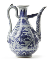 A CHINESE BLUE AND WHITE EWER, CHINA, QING DYNASTY (1644-1911)