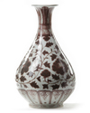 A CHINESE COPPER-RED GLAZED PEAR-SHAPED VASE, CHINA, QING DYNASTY (1644-1911)