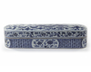 A CHINESE BLUE AND WHITE PENCIL BOX AND COVER, CHINA, QING DYNASTY (1644-1911)