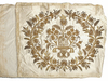 TWO OTTOMAN SILK PILLOW CASES EMBROIDERED WITH GILT AND SILVER WIRES, LATE 19TH CENTURY