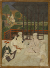 THE MYSTIC AND POET KABIR WITH ATTENDANTS, INDIA, MUGHAL, LATE 17TH-EARLY 18TH CENTURY