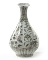 A CHINESE LOBBED PEAR SHAPED VASE, QING DYNASTY (1644-1911)