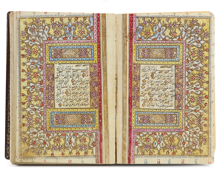 AN OTTOMAN QURAN BY OMAR AL-SHAWQI, STUDENT OF ISMAEL SHAWQI, TURKEY, DATED 1225 AH/1810 AD