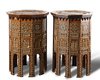 A PAIR OF LARGE AND IMPRESSIVE  DECAGONAL OTTOMAN TABLES, SYRIA, 19TH CENTURY