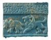 AN ISLAMIC KASHAN TURQUOISE GLAZED TILE, PERSIA, 13TH-14TH CENTURY