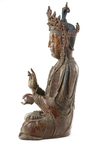A LARGE CHINESE HEAVILY CAST BRONZE GUANYIN, CHINA, 19TH CENTURY