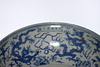A LARGE CHINESE BLUE AND WHITE DRAGONS DISH,QING DYNASTY (1644-1911)
