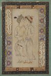A PERSIAN MINIATURE OF A COUPLE, 19TH CENTURY, PERSIA