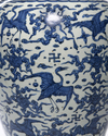 A LARGE CHINESE BLUE AND WHITE  'HUNDRED CRANES' JAR, CHINA, MING DYNASTY OR LATER