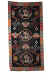 A TIBETAN WOOL CRANES RUG, TIBET, 20TH CENTURY FIRST QUARTER