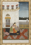 A MINIATURE DEPICTING A MUGHAL LADY, INDIA, 19TH CENTURY