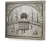 A MOTHER-OF-PEARL INLAID WOODEN HANGING PANEL, JERUSALEM, EARLY 20TH CENTURY