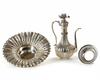 AN OTTOMAN SILVER LOBED EWER AND BASIN, 900 SILVER, 19TH CENTURY