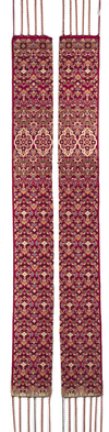 A PAIR OF EMBROIDERED WEDDING BELTS, (HEZAMS), MOROCCO, FEZ, 19TH, CENTURY
