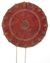 AN OTTOMAN LEATHER SHIELD COVER, EARLY 19TH CENTURY