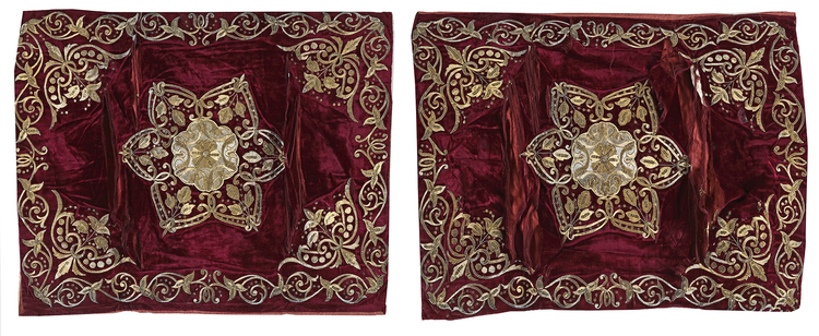 A PAIR OF OTTOMAN EMBROIDERED PILLOW CASES, TURKEY, 19TH CENTURY