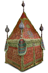 AN OTTOMAN METAL-THREAD EMBROIDERED MAHMAL AND BANNERS