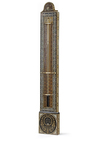 AN OTTOMAN WOODEN MOTHER-OF-PEARL AND IVORY INLAID BAROMETER,1297 AH/1879 - 1880 AD