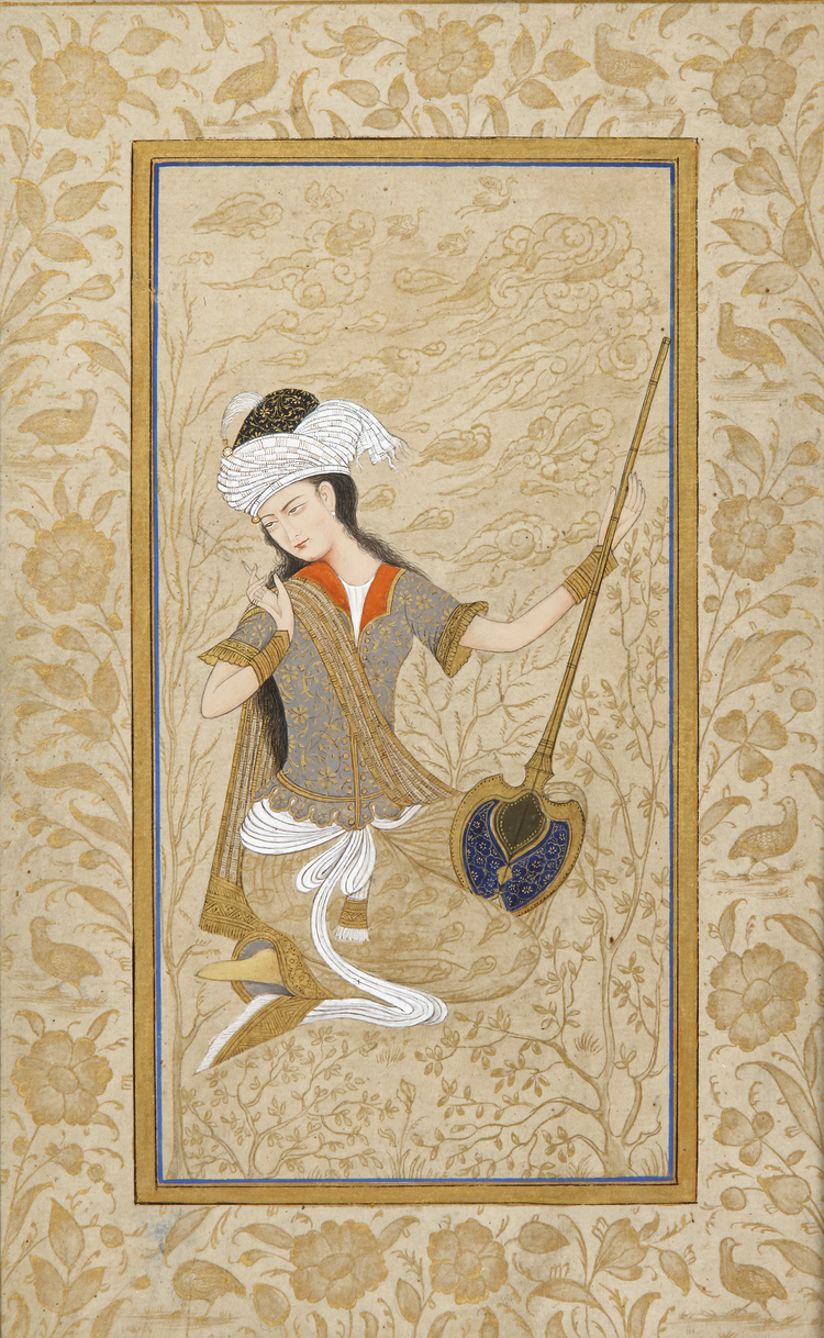 A PERSIAN YOUTHFUL MUSICIAN,  20TH CENTURY