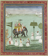 SHAH JAHAN RIDING AN ELEPHANT, MUGHAL INDIA
