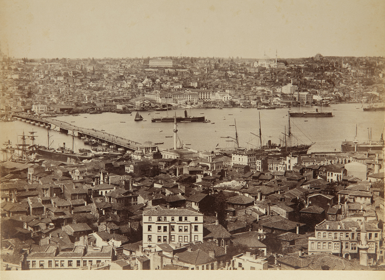 A PANORAMIC PHOTOGRAPHIC VIEW OF ISTANBUL, LATE 19TH CENTURY