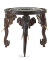 AN ANGLO-INDIAN EBONY AND IVORY TABLE, COROMANDEL COAST, SOUTH INDIA, 19TH CENTURY