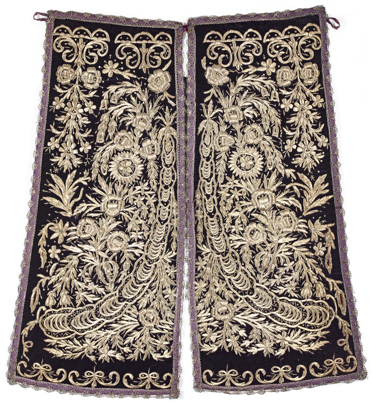 A PAIR OF OTTOMAN EMBROIDERED HANGING PANELS, 19TH CENTURY