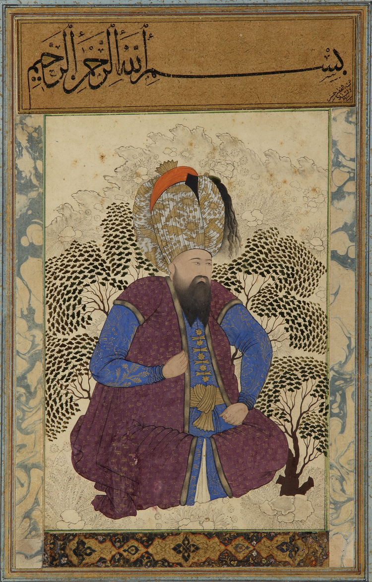 AN OTTOMAN SEATED GRAND VIZIER OR AN IMPORTANT PERSON BELONGING TO THE SULTANATE, 18TH-19TH CENTURY