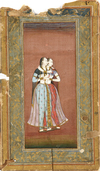 A MUGHAL MINIATURE DEPICITNG TWO WOMEN, INDIA, RAJASTHAN, BIKANER, EARLY 18TH CENTURY
