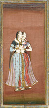 A MUGHAL MINIATURE DEPICITNG TWO WOMEN, INDIA, RAJASTHAN, BIKANER, EARLY 18TH CENTURY
