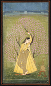 A PRINCESS IN A BLOSSOMING TREE, INDIA, MURSHIDABAD, 18TH CENTURY