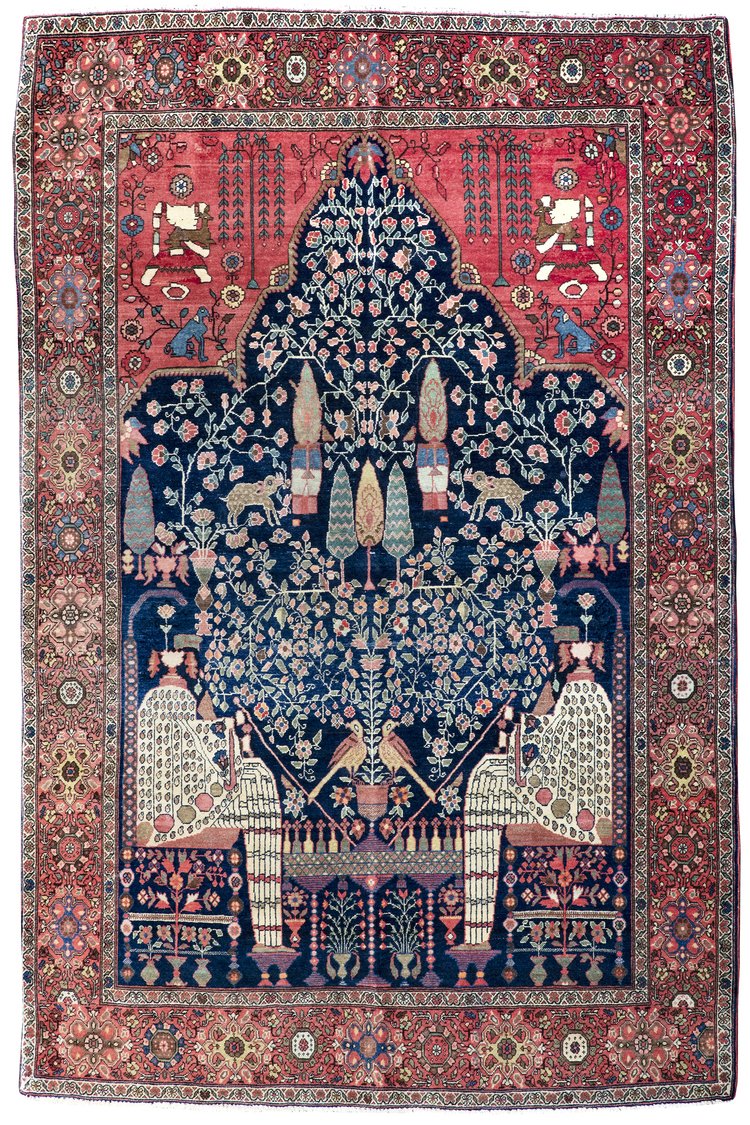 A PERSIAN SAROUK FARAHAN RUG LATE, 19TH CENTURY