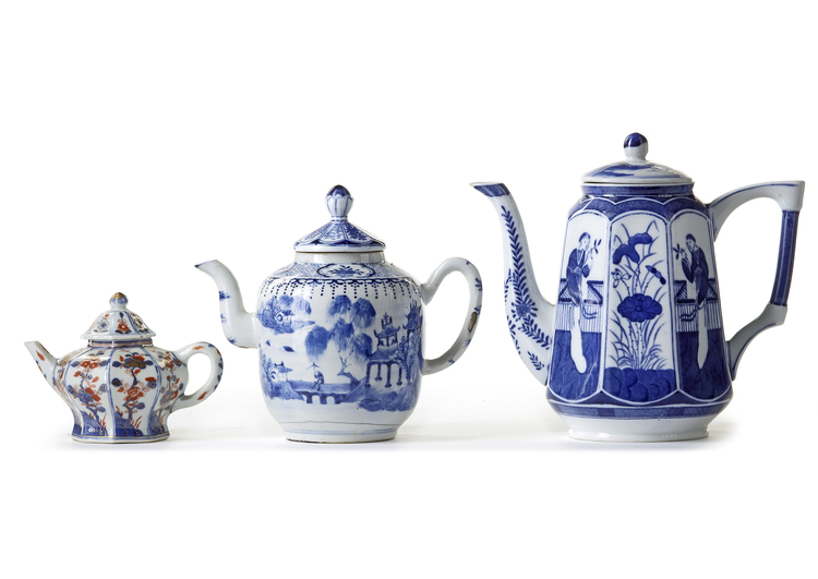 THREE CHINESE TEAPOTS, 18TH CENTURY AND LATER