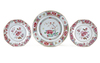 THREE CHINESE FAMILLE ROSE DISHES, 18TH CENTURY