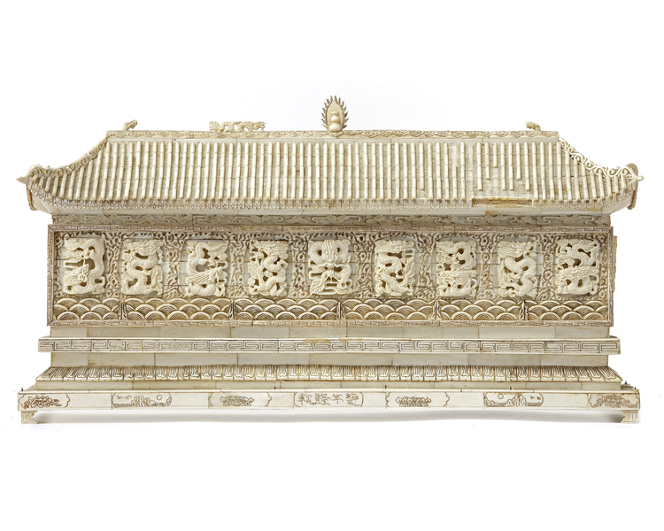 A CHINESE BONE CARVED TEMPLE, 20TH CENTURY