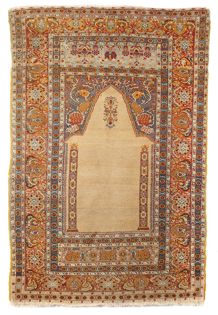 A TURKISH SIVAS SILK RUG, 19TH CENTURY