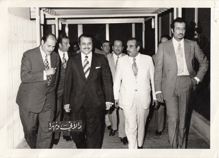 A RARE PHOTOGRAPH OF PRINCE NAYEF AND KING SALMAN DURING THEIR VISIT TO LEBANON