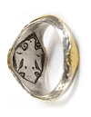 AN ILKHANID PARCEL-GILT SILVER RING BEARING THE NAME OF BAIDU PARSIA, CIRCA 1295