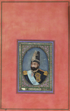A PORTRAIT OF MOHAMMAD SHAH QAJAR, SIGNED BY MUHAMMAD ALI, CIRCA 1840