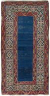A CAUCASIAN TALISH CARPET WITH KUFIC EMBROIDERY, 19TH CENTURY
