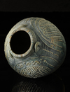 A POST SASSANIAN TURQUOISE GLAZED POTTERY STORAGE JAR, IRAN OR IRAQ, 7TH-8TH CENTURY