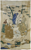 A LARGE CHINESE SILK KESI PANEL, 19TH CENTURY